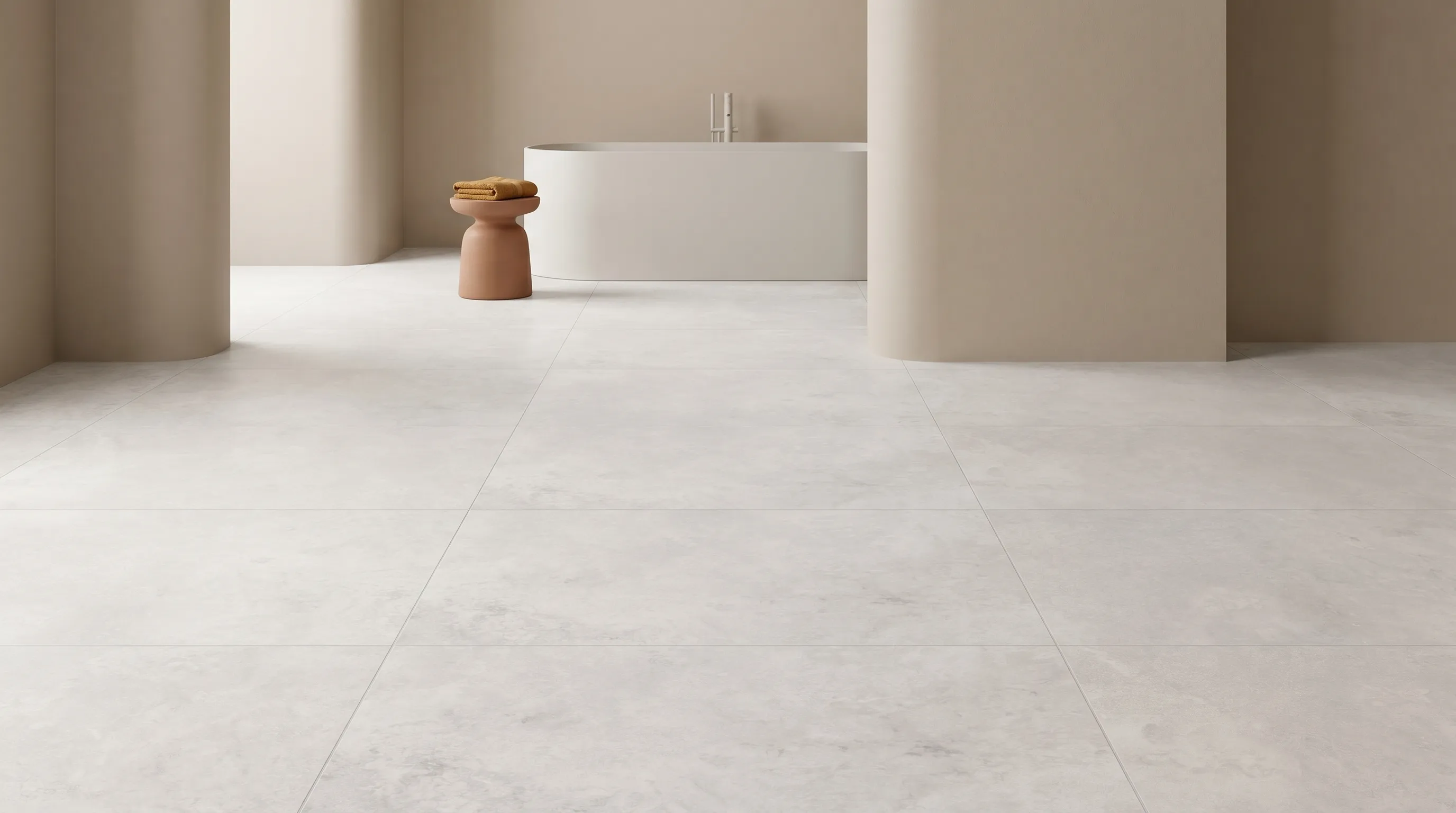 Элизиан Травертини Бланк Сатинированный 600X1200 — интерьер 7