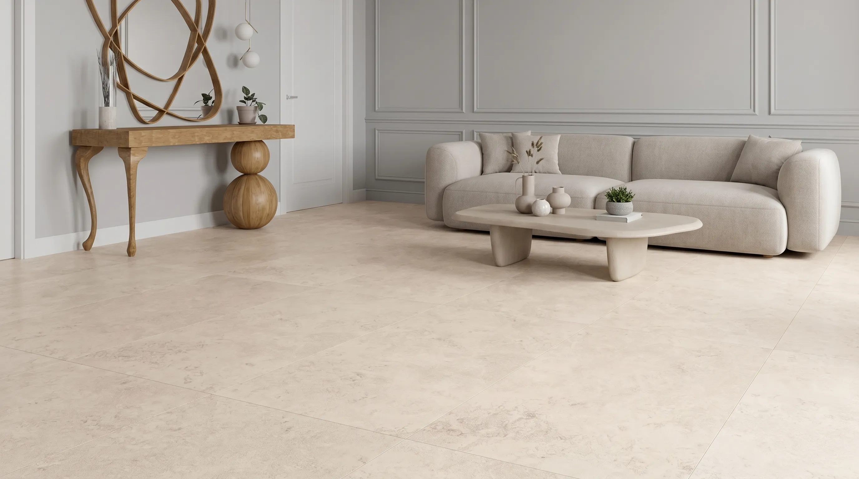 Элизиан Травертини Кремовый Натуральный 600X1200 — интерьер 4