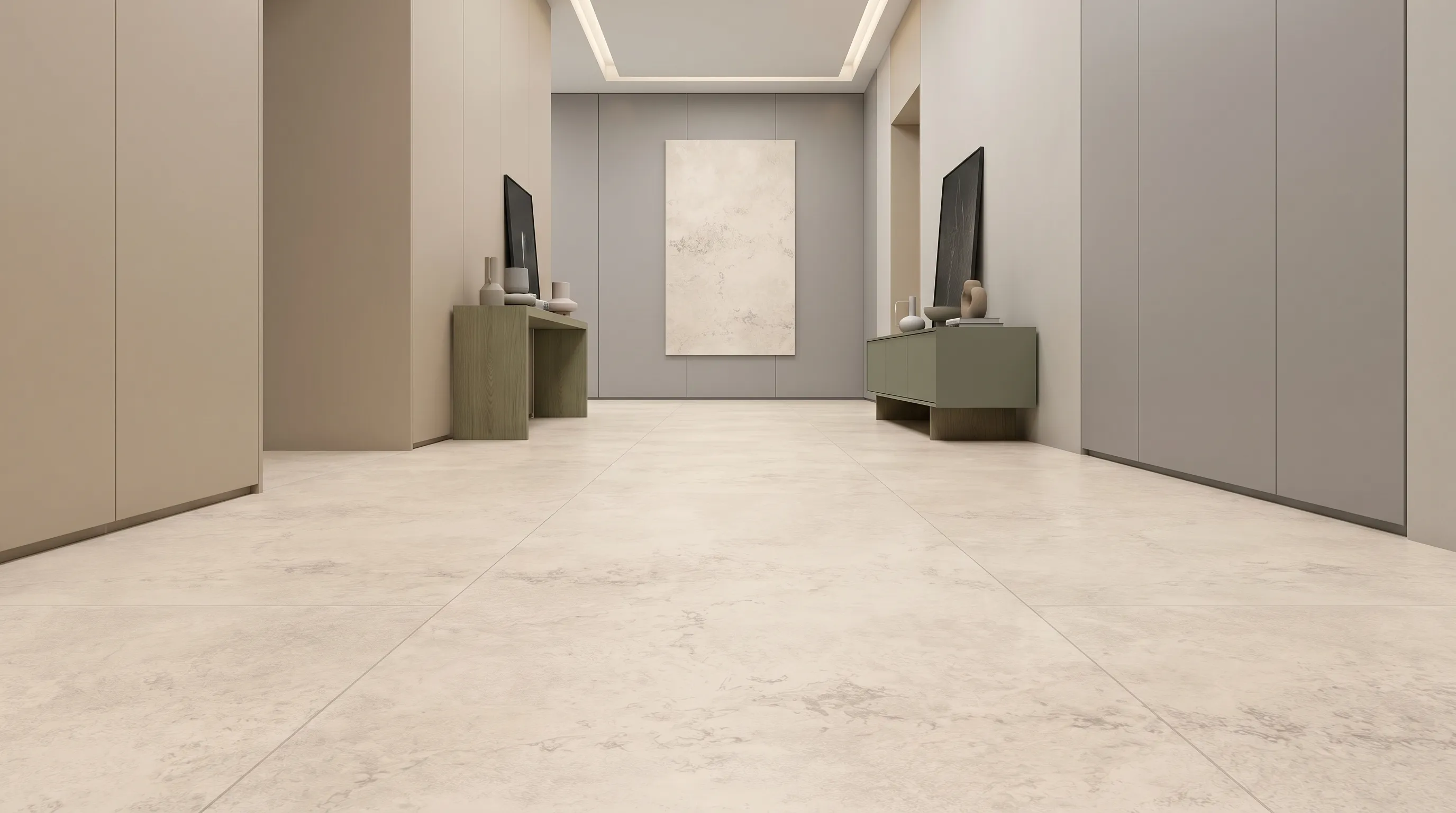 Элизиан Травертини Кремовый Сатинированный 600X1200 — интерьер 4