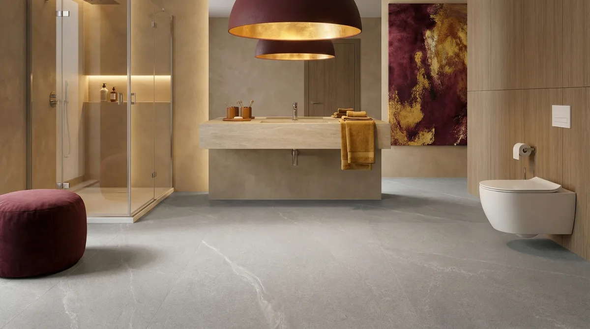 Рустон Бианко 60x120 — интерьер 1