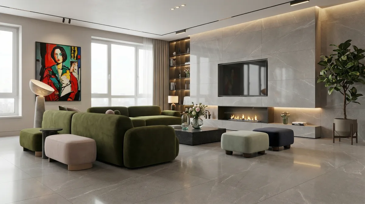 Рустон Бианко 60x120 — интерьер 5