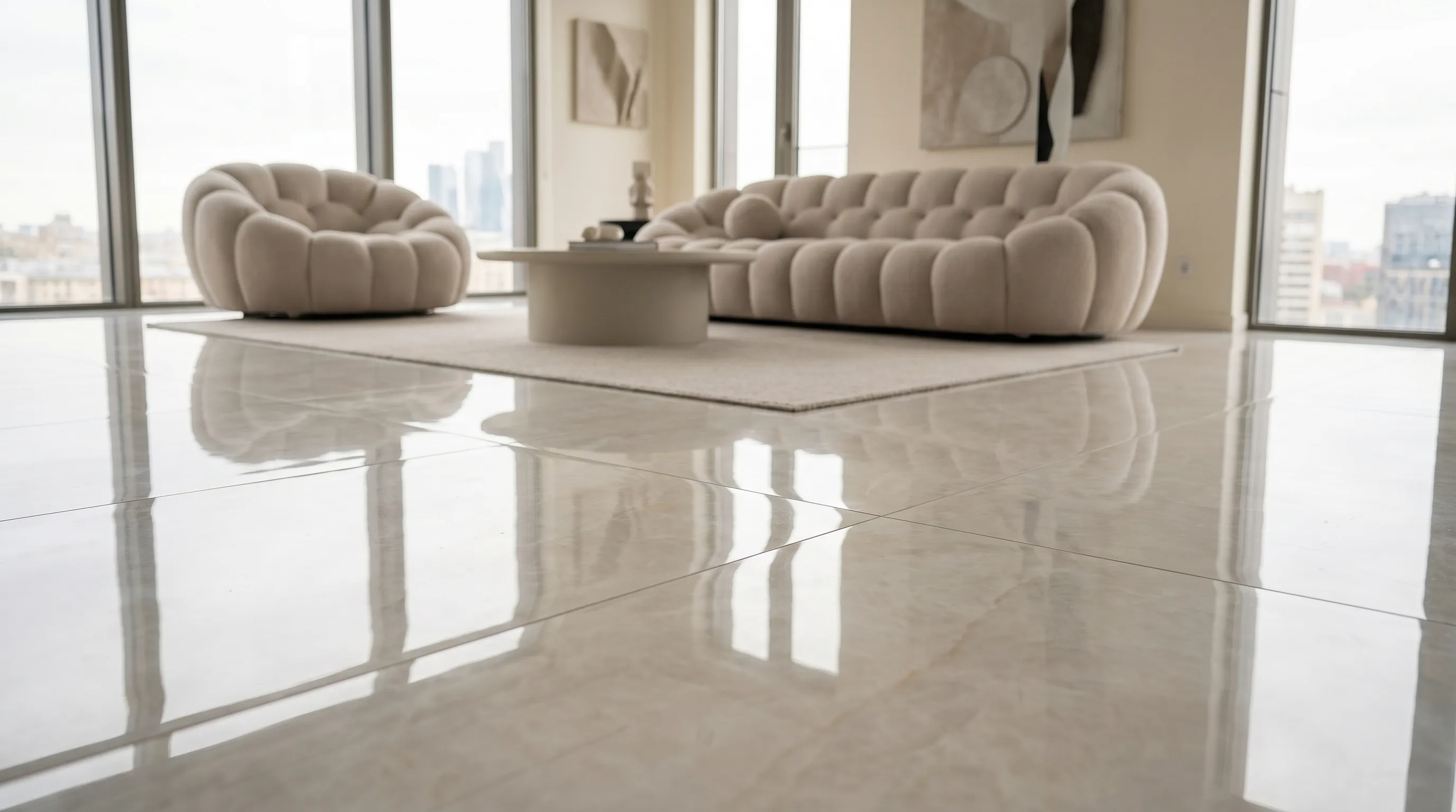 Тадж Махал Бьянко Глянцевый 60x120 — интерьер 3