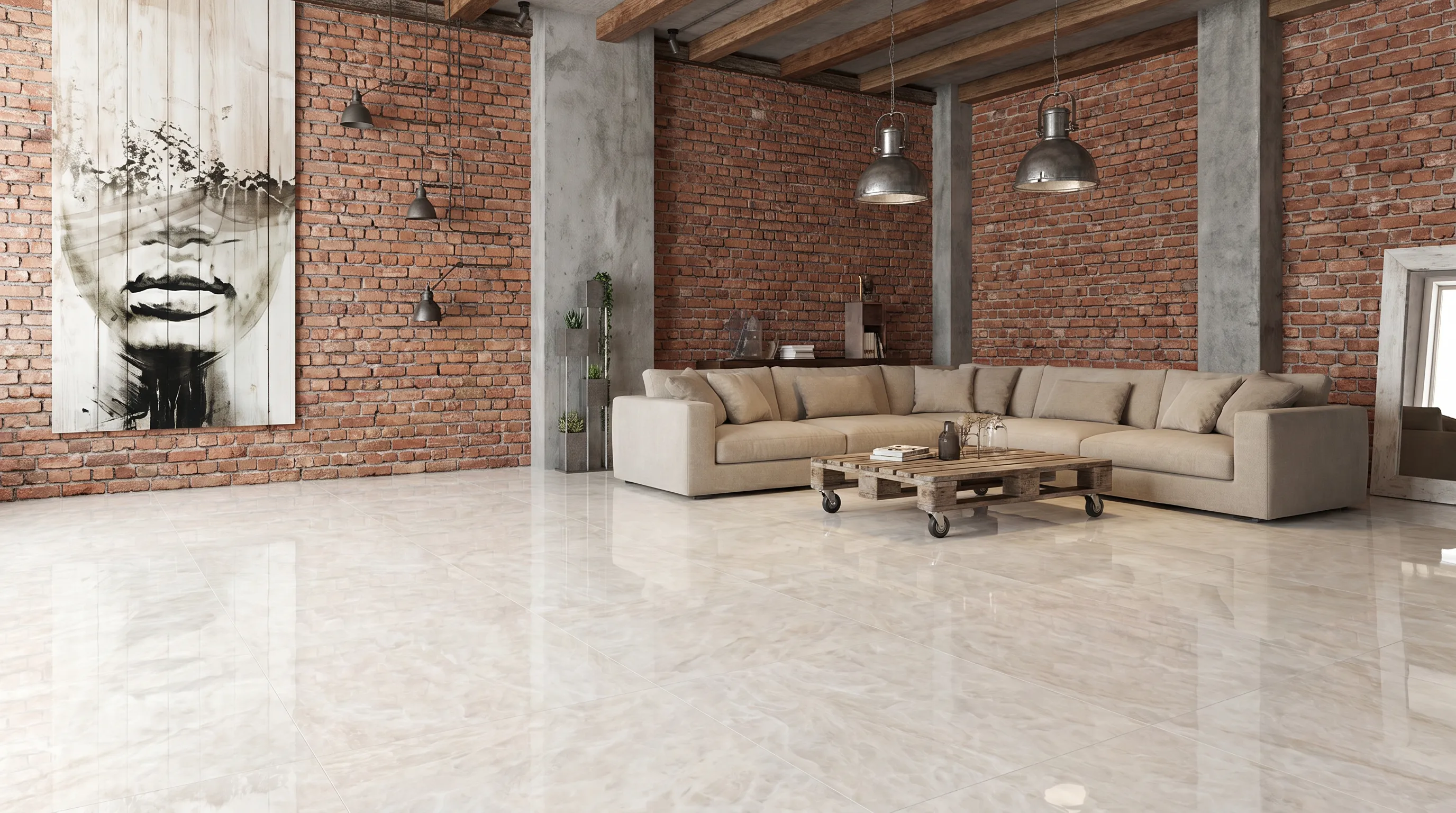 Тадж Махал Бьянко Глянцевый 60x120 — интерьер 9