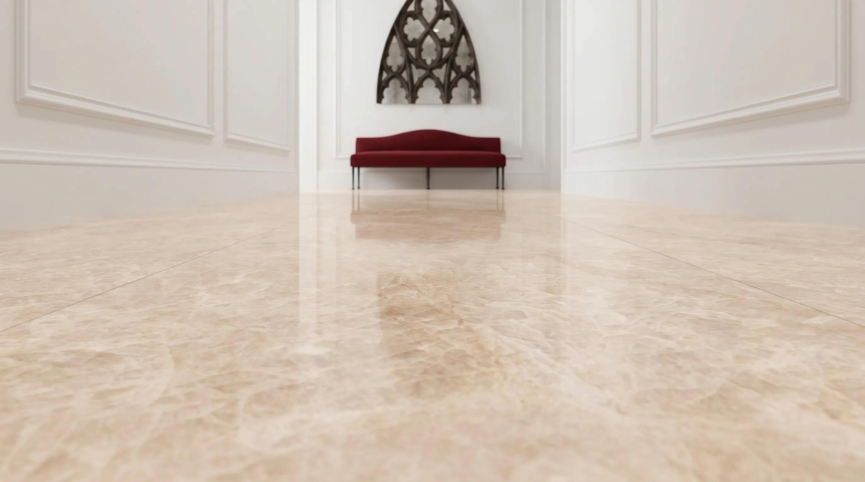 Тадж Махал Кремовый Глянцевый 60x120 — интерьер 4